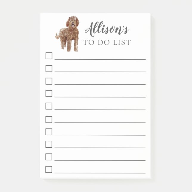 Post-it® Chien de Labradoodle personnalisé pour faire la (Devant)