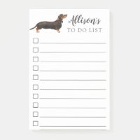 Chien de teckel personnalisé pour faire la liste