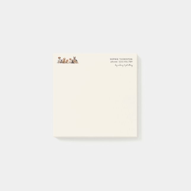 Post-it® Chien et animaux de compagnie chien marchant (Devant)