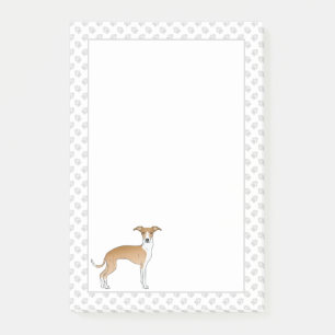 Post-it® Chien Gris Italien Faune Et Blanc Avec Patrouilles