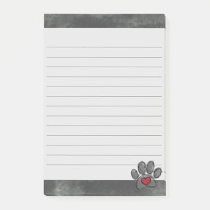 Post-it® Chien gris mou Imprimer Aquarelle Arrière - plan