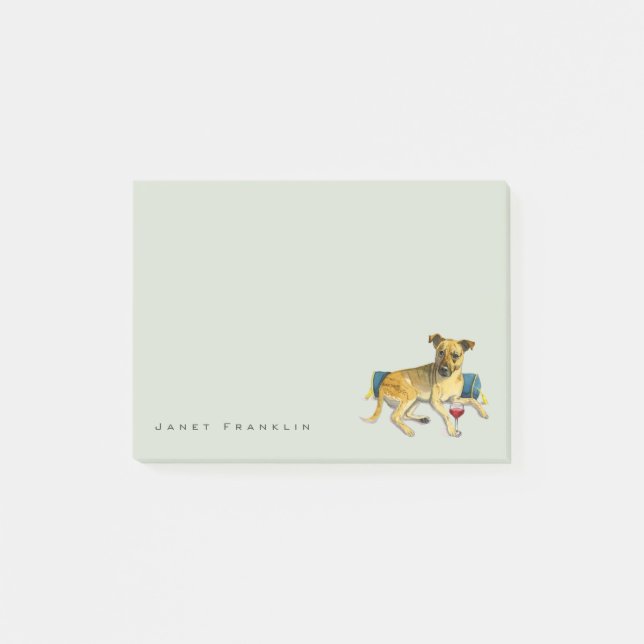 Post-it® Chien impertinent appréciant la peinture (Devant)
