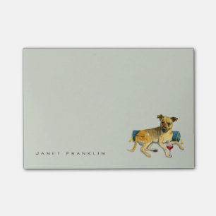 Post-it® Chien impertinent appréciant la peinture