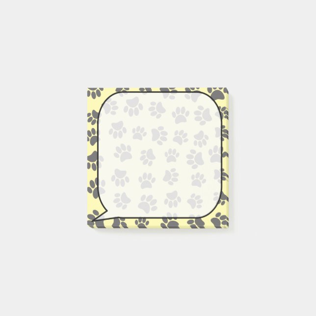 Post-it® Chien Paw Traces Voix Bubble (Devant)