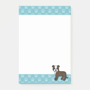Post-it® Chien Staffordshire Bull Terrier Bringé Et Blanc