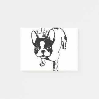 Post-it® Chien-taureau français avec couronne