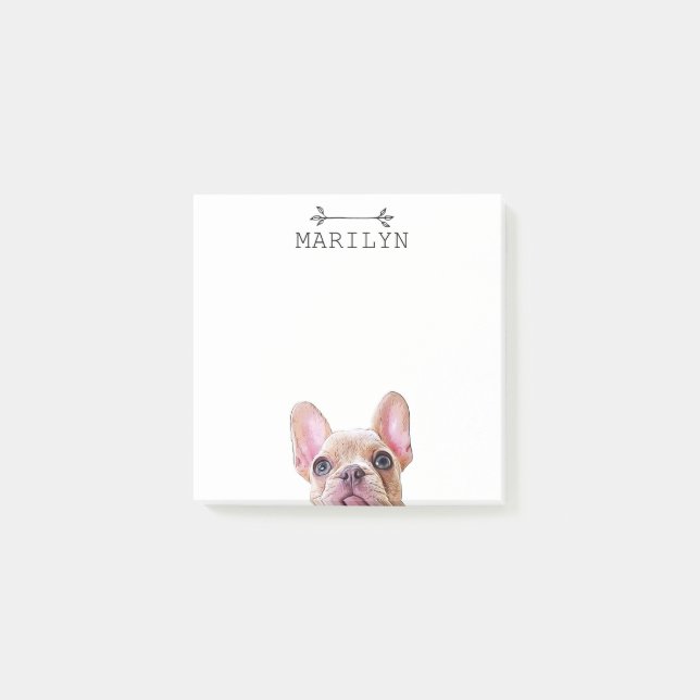 Post-it® Chien-taureau français personnalisé | Cute Frenchi (Devant)