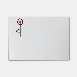 Post-it® Chiffre de bâton de pose de yoga d'arbre