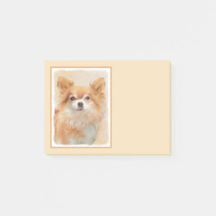 Post-it® Chihuahua Peinture de Chien à long Haired Art orig