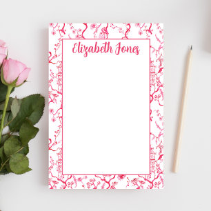 Post-it® Chinoiserie rose personnalisée, Pagode grand-millé