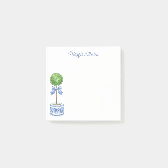 Post-it® Chinoiserie Watercolor Bow Topiary (Devant)