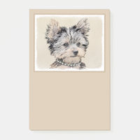 Chiot de Yorkshire Terrier peignant l'art original