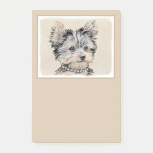 Post-it® Chiot de Yorkshire Terrier peignant l'art original
