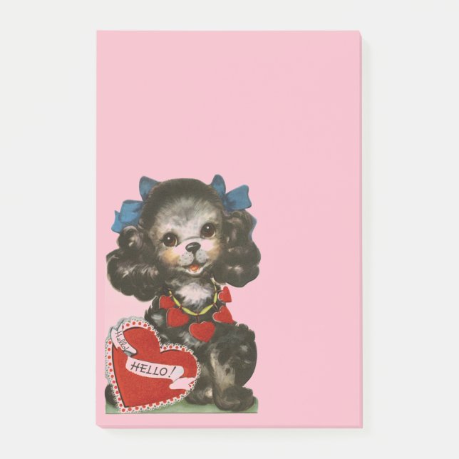 Post-it® Chiot vintage Valentine (Devant)