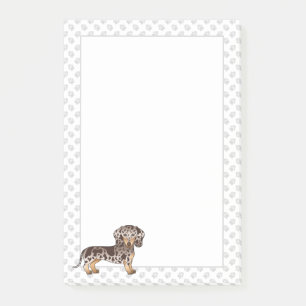 Post-it® Chocolat & Tan Dapper Cheveux Courte Dachshund & P
