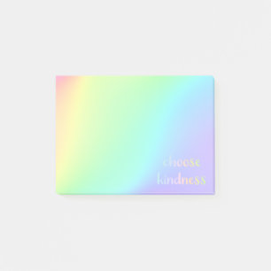 Post-it® "Choisir la gentillesse" Pastel Arc-en-ciel esthét