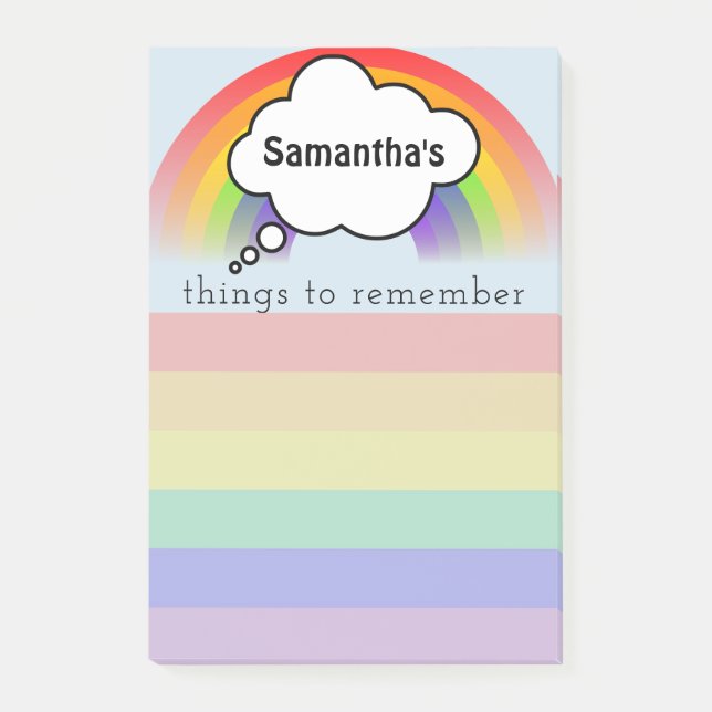 Post-it® Choses d'arc-en-ciel pour se rappeler le post-it (Devant)