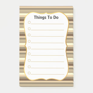 Post-it® Choses personnalisées à faire sur rayures beige