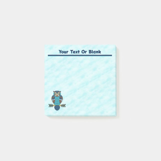 Post-it® Chouette d'art populaire nordique (Devant)