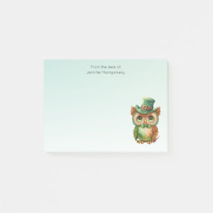 Post-it® Chouette mignonne dans un chapeau vert