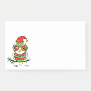 Post-it® Chouette Noël Mignonne Vacances amusantes