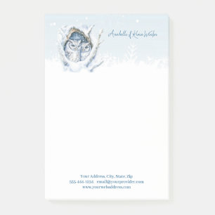 Post-it® Chouettes d'hiver Snowflakes