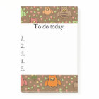 Chouettes mignonnes sur la note Post Brown It