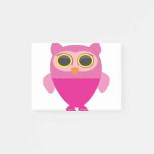 Post-it® Chouettes roses Sowa oiseaux sauvages stylo