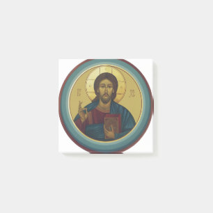 Post-it® Christ Pantocrator byzantin Mosaïque Art Rond