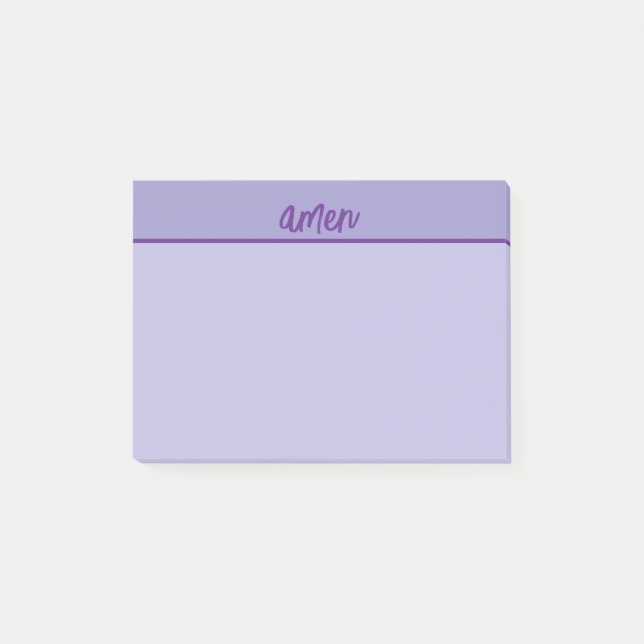 Post-it® Christian AMEN Bloc-notes violetTypologie Art (Devant)