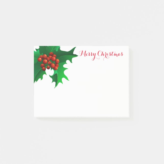 Post-it® Christmas Holly Post-it-Notes (Devant)