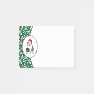 Post-it® Christmas Père Noël Old English Sheepdog (Grey 1) 