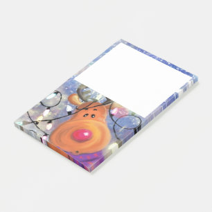 Post-it® Christmas Post it Notes avec Happy Reindeer