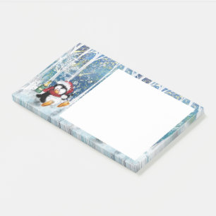 Post-it® Christmas Post it Notes Happy Penguin