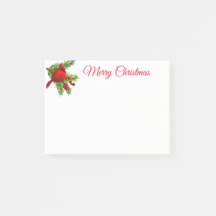 Post-it® Christmas Post it Notes Notepad-Cardinal Rouge