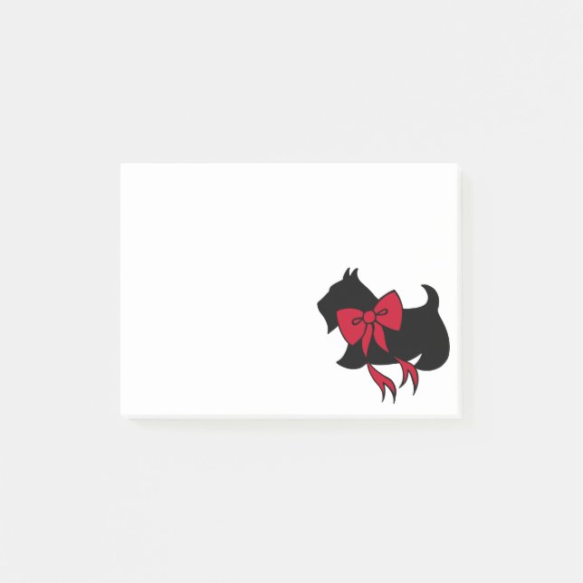Post-it® Christmas Scottish Terrier Post It Notes Cadeau (Devant)