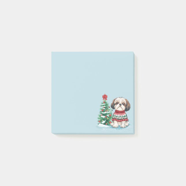 Post-it® Christmas Shih Tzu Santa Dog (Devant)