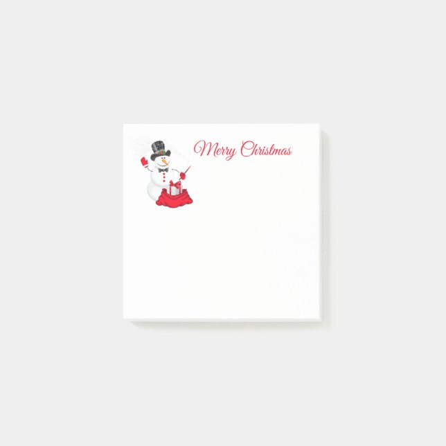 Post-it® Christmas Snowman Post It Notes (Devant)