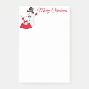 Post-it® Christmas Snowman Post It Notes