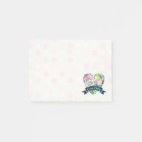 Ciao Bella Cute Coeur Floral sur Cercles roses