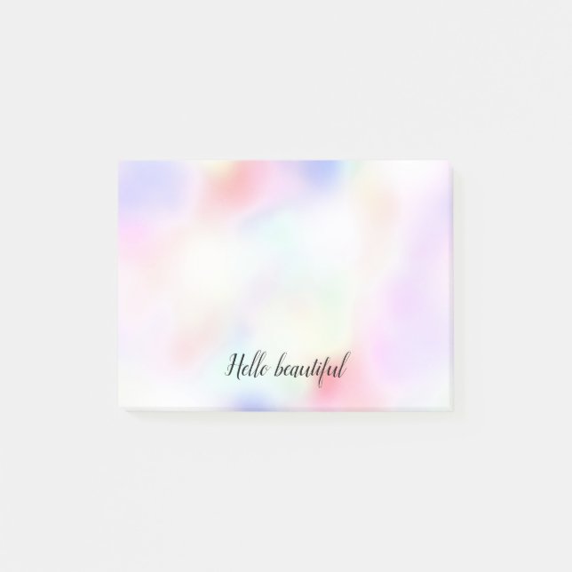 Post-it® Ciel arc-en-ciel rose unicorne violet (Devant)