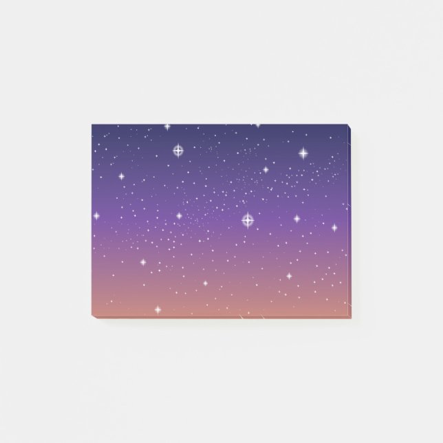 Post-it® Ciel d'étoile violet et or (Devant)