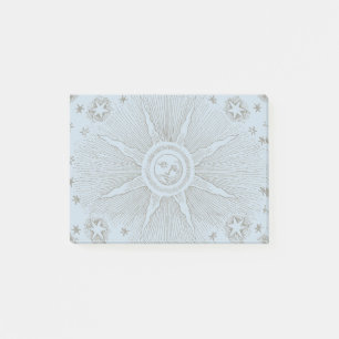 Post-it® Ciel Nocturne Antique Étoiles Soleil Zodiaque Médi