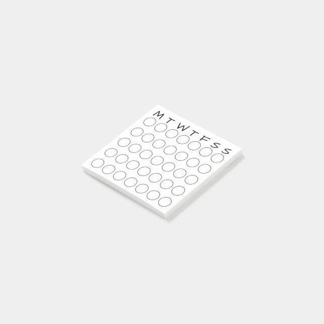 Post-it® Circles mensuels du calendrier Habit Tracker Journ (Incliné)