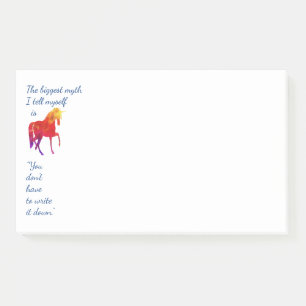 Post-it® Citation amusante Inspiration Arc-en-ciel couleur