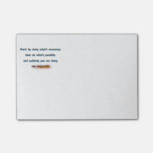 Post-it® Citation de inspiration - commencez par faire ce