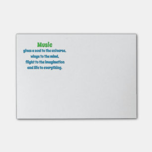 Post-it® Citation de musique - La musique donne une âme à l