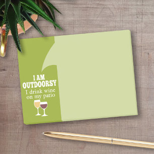 Post-it® Citation de vin amusante - Je bois du vin sur mon 