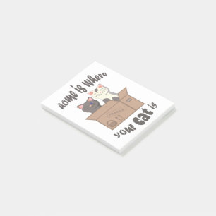 Post-it® Citation drôle Accueil est où est votre chat