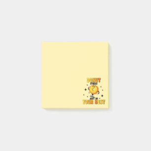 Post-it® Citation motivante drôle de donut rétro